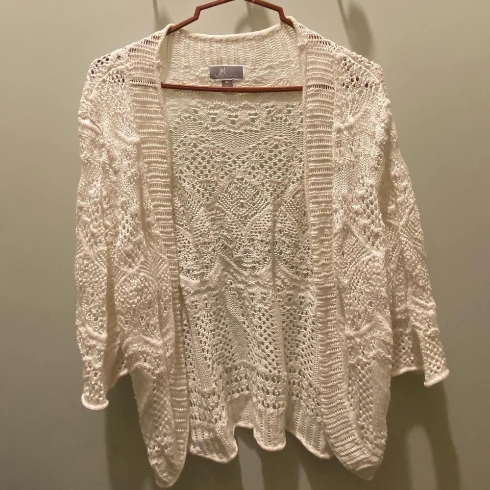 JM Collection White Sweater
